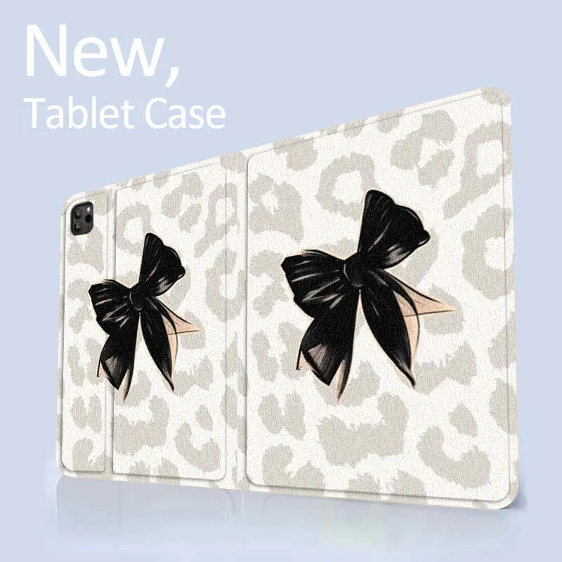 

Black Bow Fashion Pattern Case For iPad Pro 10th 11th 5th 6th 7 8 9 2 gen 11 13 M4 M5 10.2 9.7 12.9 10.5 10.9 Inch Tablet