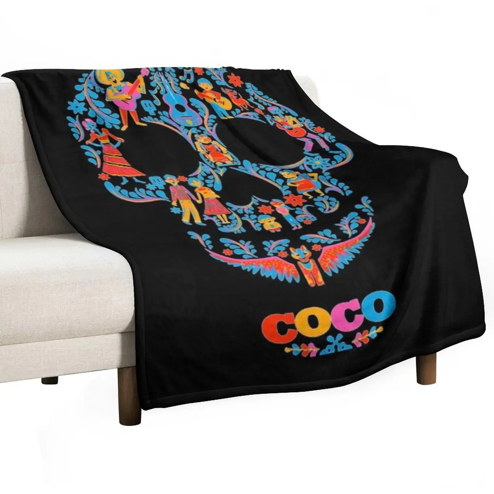 Coco T-ShirtHalloween Coco Throw Blanket for sofa Thins Blankets