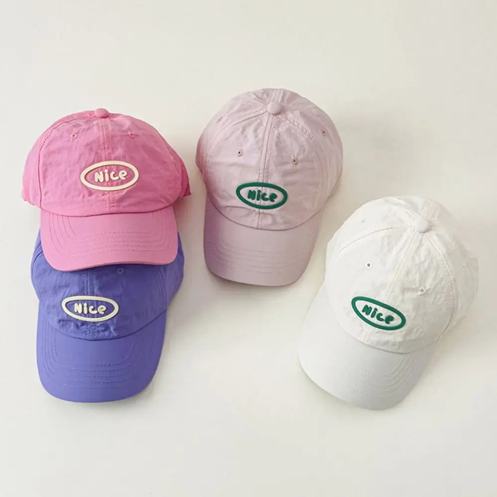 Quick-drying Children Baseball Cap Letter Embroidered UV Protection Quick Dry Baseball Hat Thin Breathable Duck Tongue Hat