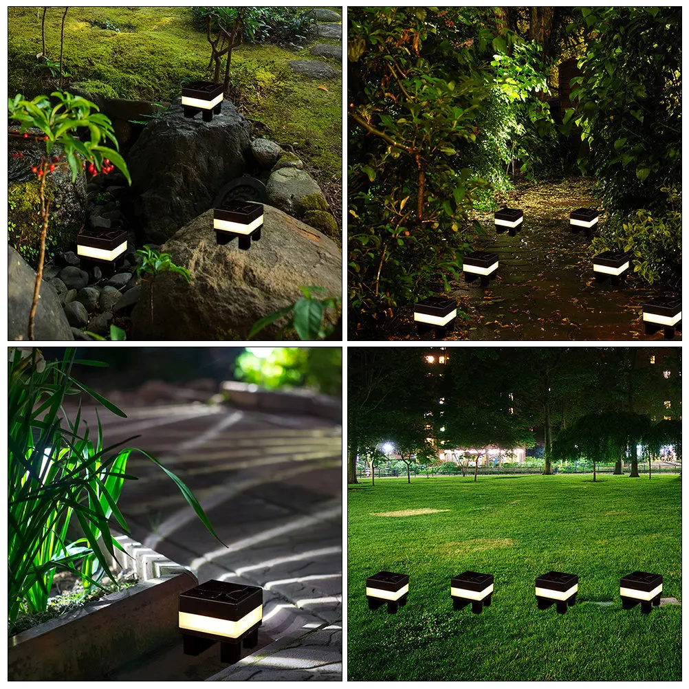 

2 шт. солнечных светильников для столбов, уличные водонепроницаемые квадратные светильники для сада, забора, дорожек, солнечные светильники для террасы, колонные лампы