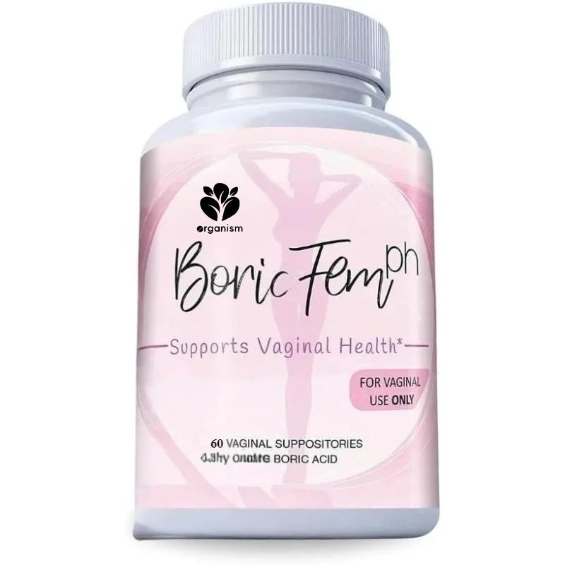

Boric Acid Vaginal Capsules 100% Pure Boric Acid Vaginal Health Support Women's Supplement 60 Capsules