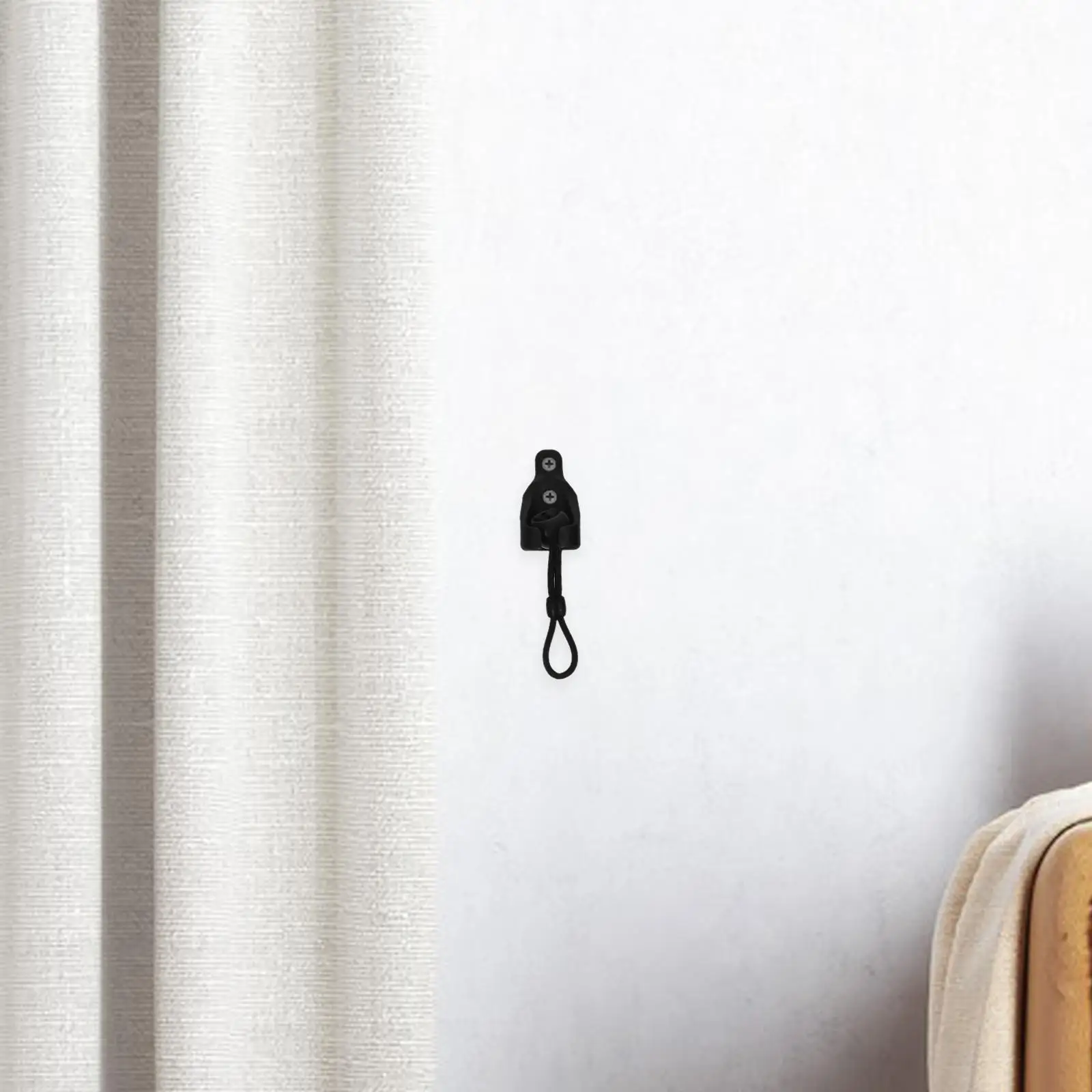 2 مجموعة البلاستيك الأسود بنجي التعادل ل أعمى يندبروف حبل مشبك حبل مرن السنانير استبدال تصاعد قوس الستائر الدوارة