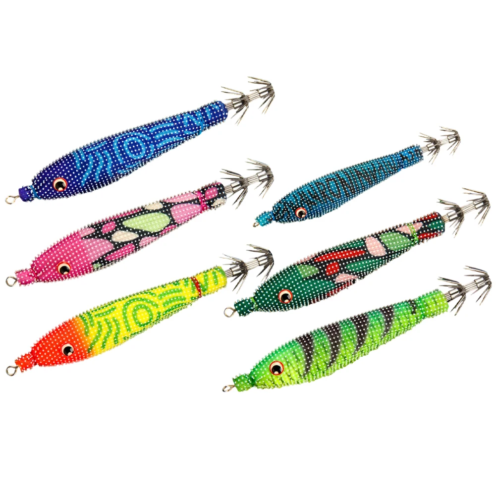 1 Pcs Fishing Bait Noctilucent Squid Bait Jig Hook Luminous Particles Horizontal Wooden Shrimp Replace Practical Accessories