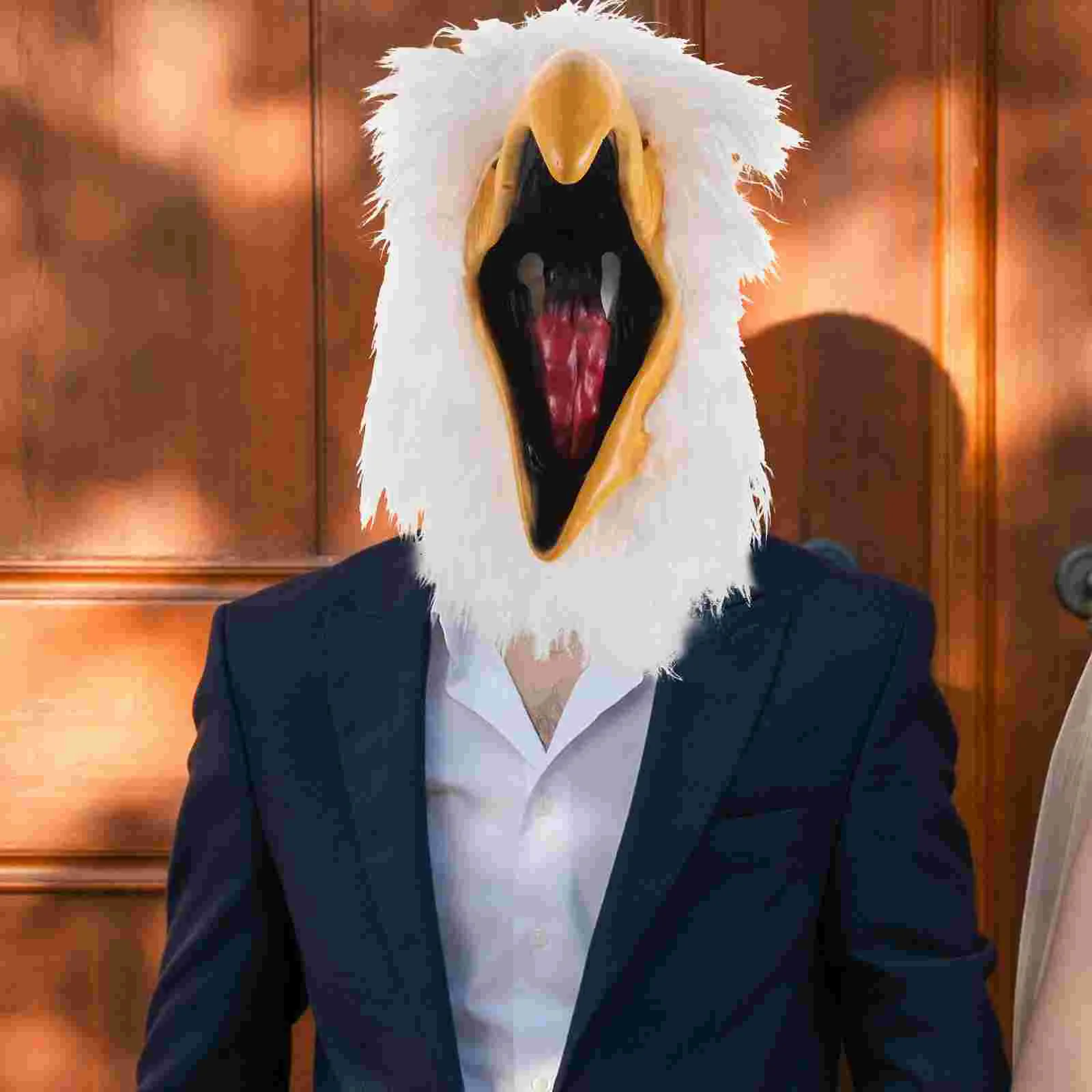 Eagle Mask Halloween Funny Bird Full Head Animal Costume Beak Masks for Adults Masquerade Party