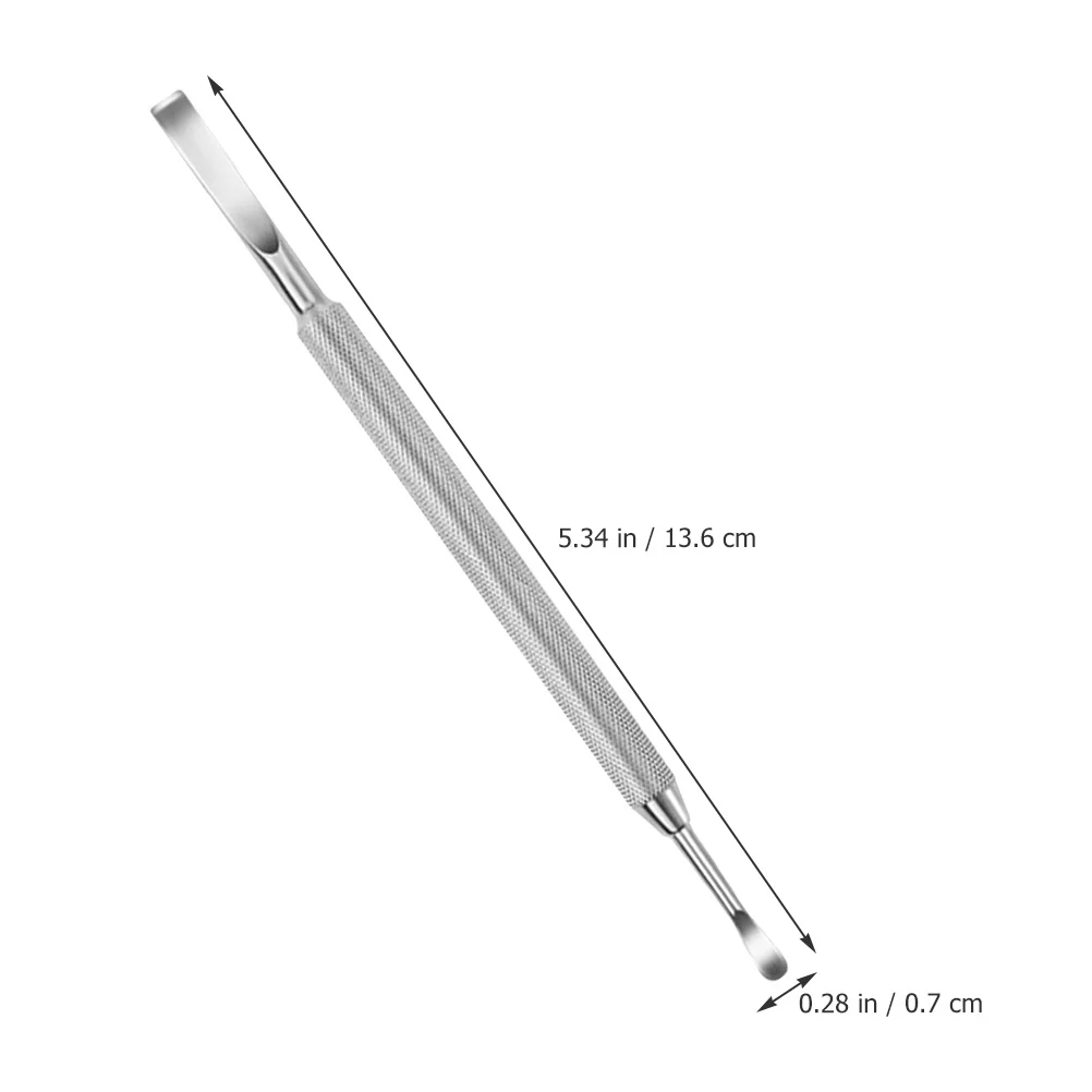 

3Pcs Nail Cuticle Pushers Stainless Steel Dual Ended Flat Head Manicure Nail Cleaner Tool Pedicure Cuticle Remover