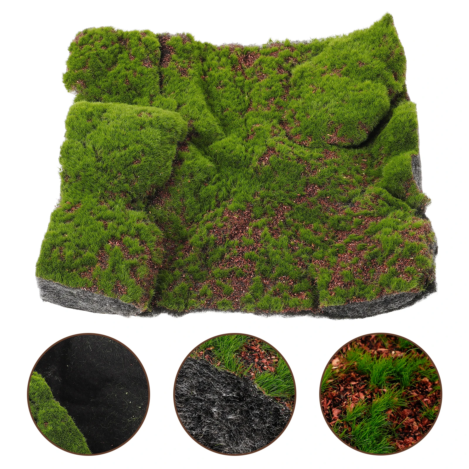 

Fake Moss Mats 30x30cm Artificial Turf Lifelike Decor Garden Room Balcony Restaurant Easy Maintenance Free Landscape