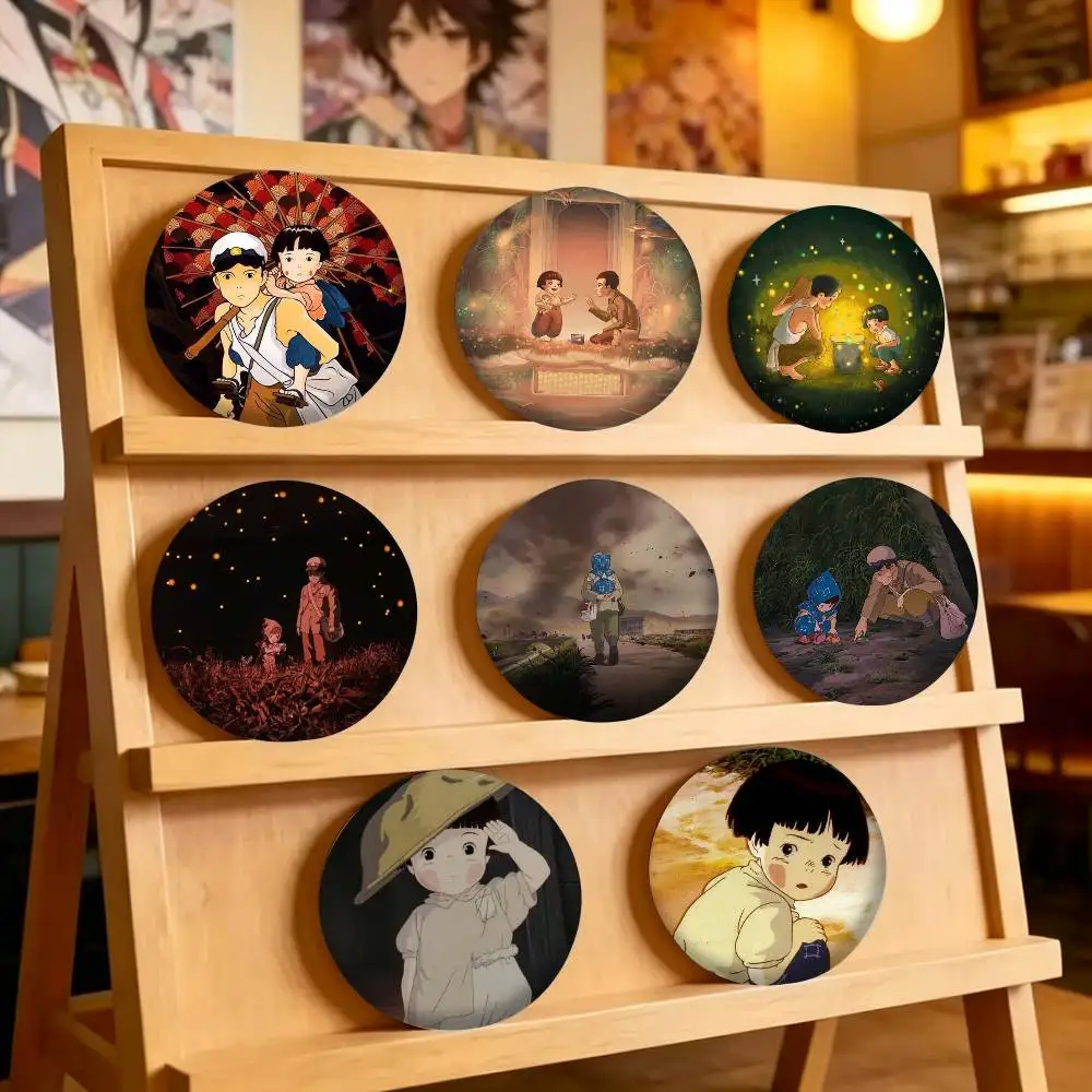 Anime Grave of the F-Fireflies 25mm 32mm 44mm 58mm 75mm Brooches Badges Pins for Accessories Gift