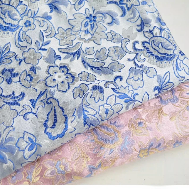 

Тканая парчовая ткань в китайском стиле, атласная ткань для одежды ханьфу, чистый полиэстер, материал для шитья своими руками, оптовая продажа, ткань на метр