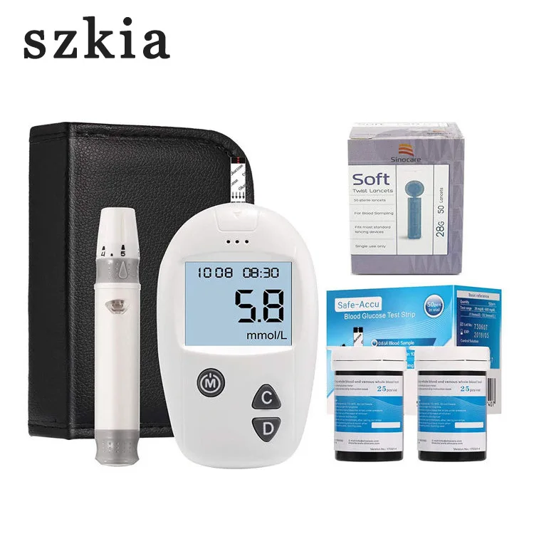 

Safe-accu Home Code Free Automatic Blood Glucose Measuring Instrument 50 Dipstick And Needle