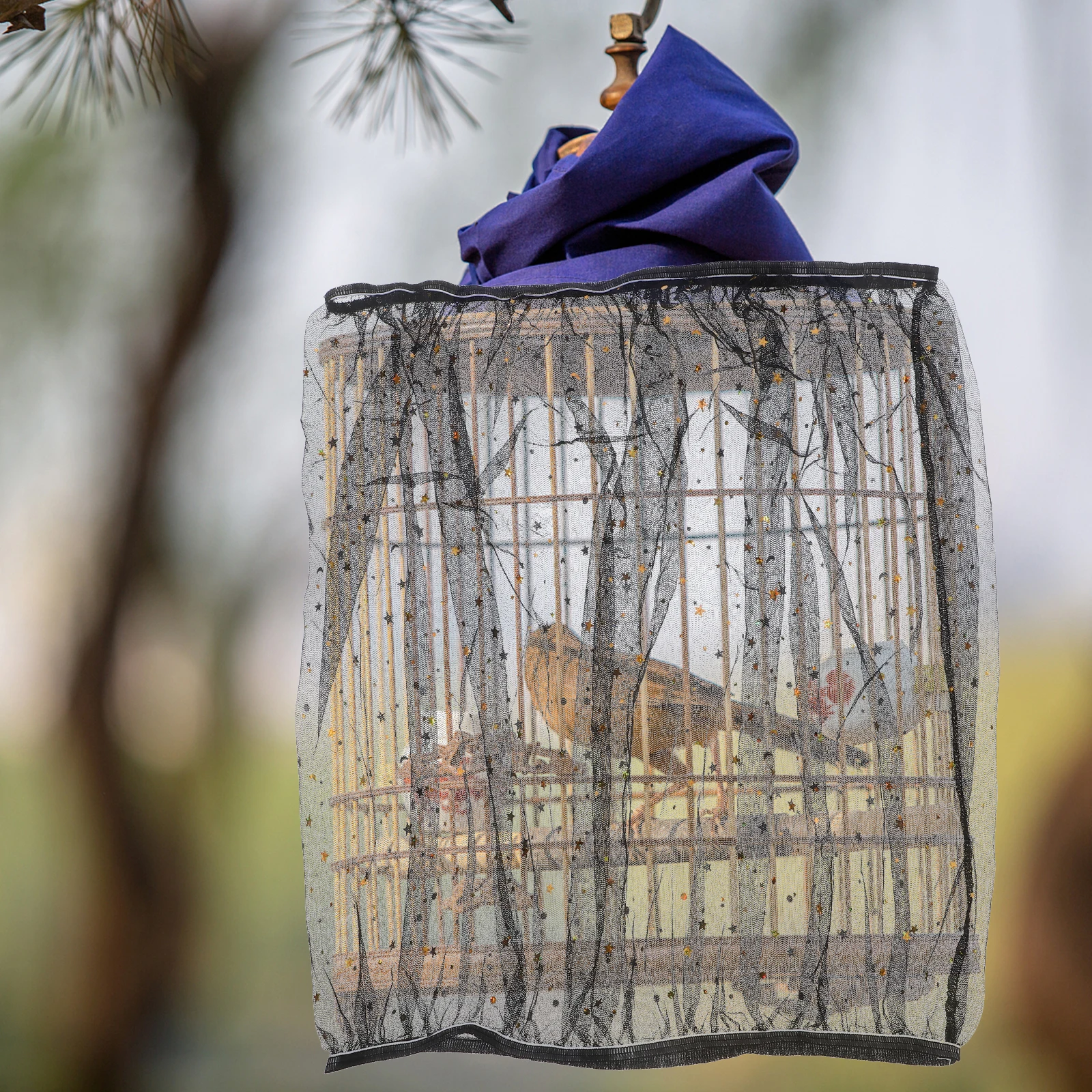 

Bird Cage Cover Mesh Netting 150 220cm Diameter 35cm High White XXL Size Splash Proof Easy Clean Parrot Cage Accessories