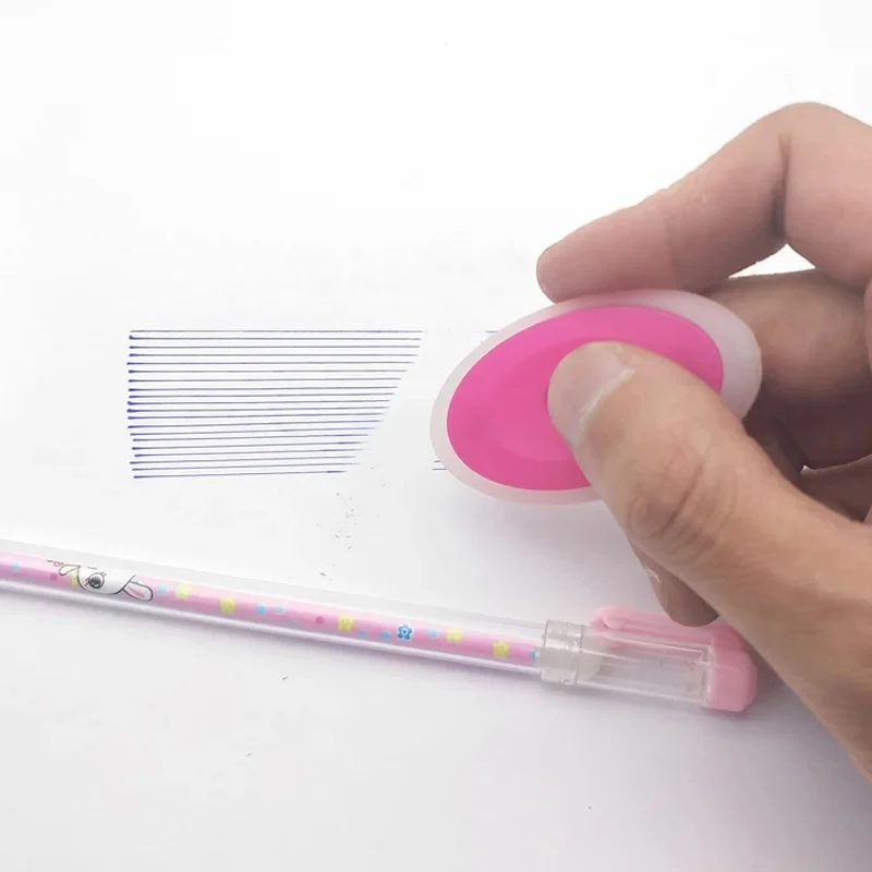 Erasable Gel Pen Special Rubber Color Oval Eraser for Neutral Erasable Pen Correction Supplies School Office Stationery