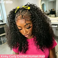 12A Kinky Curly Crochet Human Hair Small Spirals Curly Bundles Brazilian Curly Weave Water Wave Virgin Feather Hair Extension For Black Women