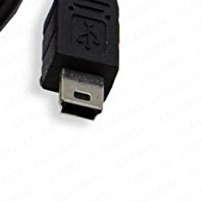 Black Dual USB 2.0 Type A to USB Mini 5-Pin Type B x1 Y Data Power Cable Phone Accessories