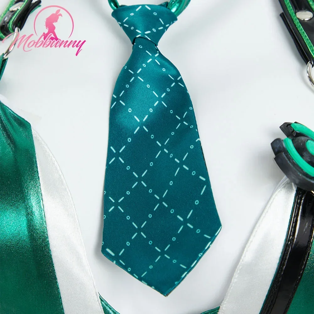 طقم ملابس داخلية نسائية من MOBBUNNY طقم ملابس داخلية بحزام متقاطع على شكل حرف V مع قفازات وجوارب زي تنكري #5