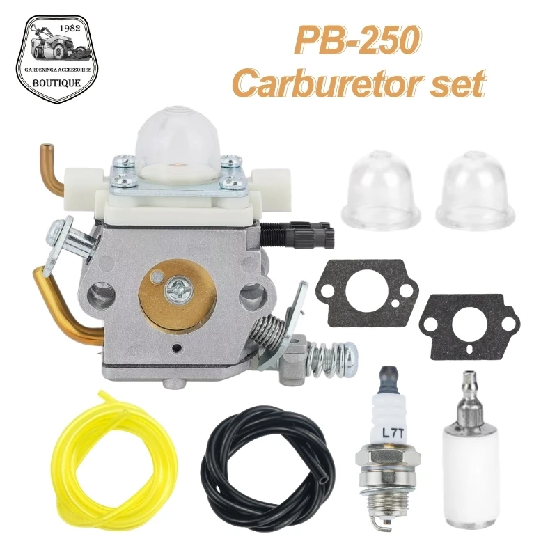 

1set Carburetor for Echo PB-250 Leaf Blower WTA-33-1 Lawn Mower Replacement Trimmer Carburetor Fuel Line Gasket Garden Supplies