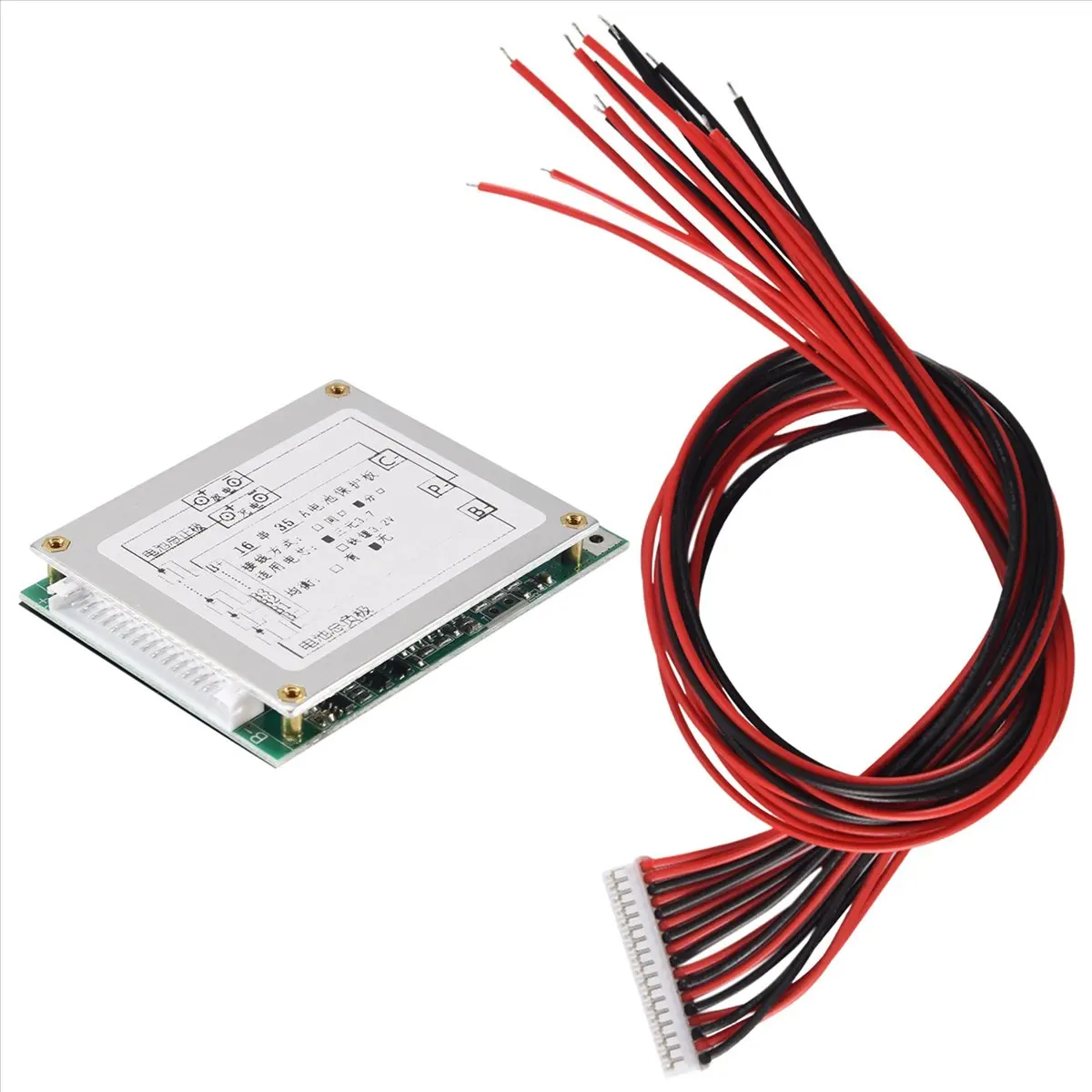 Placa de Proteção de Bateria de Lítio Li-Ion 18650 A59E 16S 60V 35A com Inversor UPS