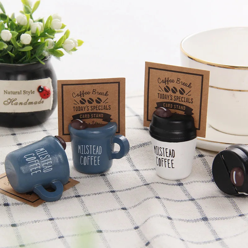 Einfache Kaffeetasse aus Holz, Nachrichtenhalter, Desktop-Dekoration, Foto, Organisieren, Visitenkarte, Hinweis, Schulbedarf