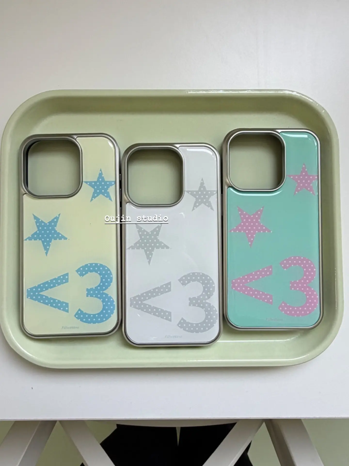 Coque de téléphone coréenne mignonne à pois et étoiles numérotée 3 pour iPhone 17 Air 16 15 14 13 12 11 Pro Max Plus Y2K, protection anti-chute, style Ins avancé