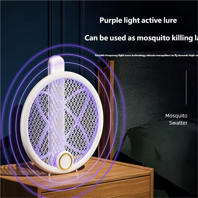 HOMEFISH Portable Folding Electric Mosquito Swatter Automatic Lure Killer Lamp - Compact Mosquito Control Device for Outdoor Use image 3