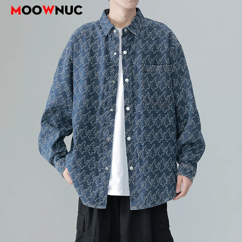 

Men's Long Sleeve Blouse Fashion Shirts Men Clothing Smart Casual Streetwear Streetdress New Spring Autumn Hombre Male Clothing