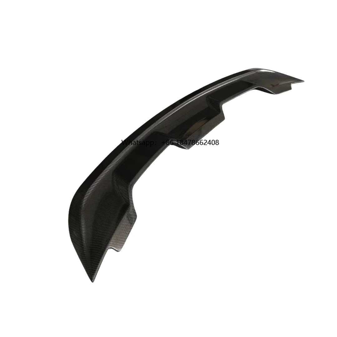 

GT500 Design Carbon Fiber Single Rear Trunk Boot Lip Spoiler Tail Wing Ducktail 2015-2020 Mustang Rear Bumper Polished