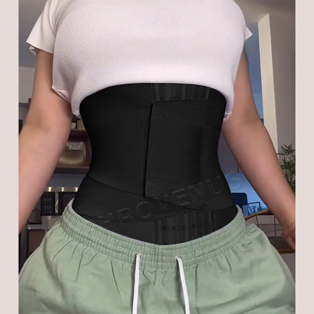 Faja Colombians Double Compression Waist Trainer Shaper Belt Tummy Control Slimming Corset Flat Belly Adjustable Hooks Shapewear