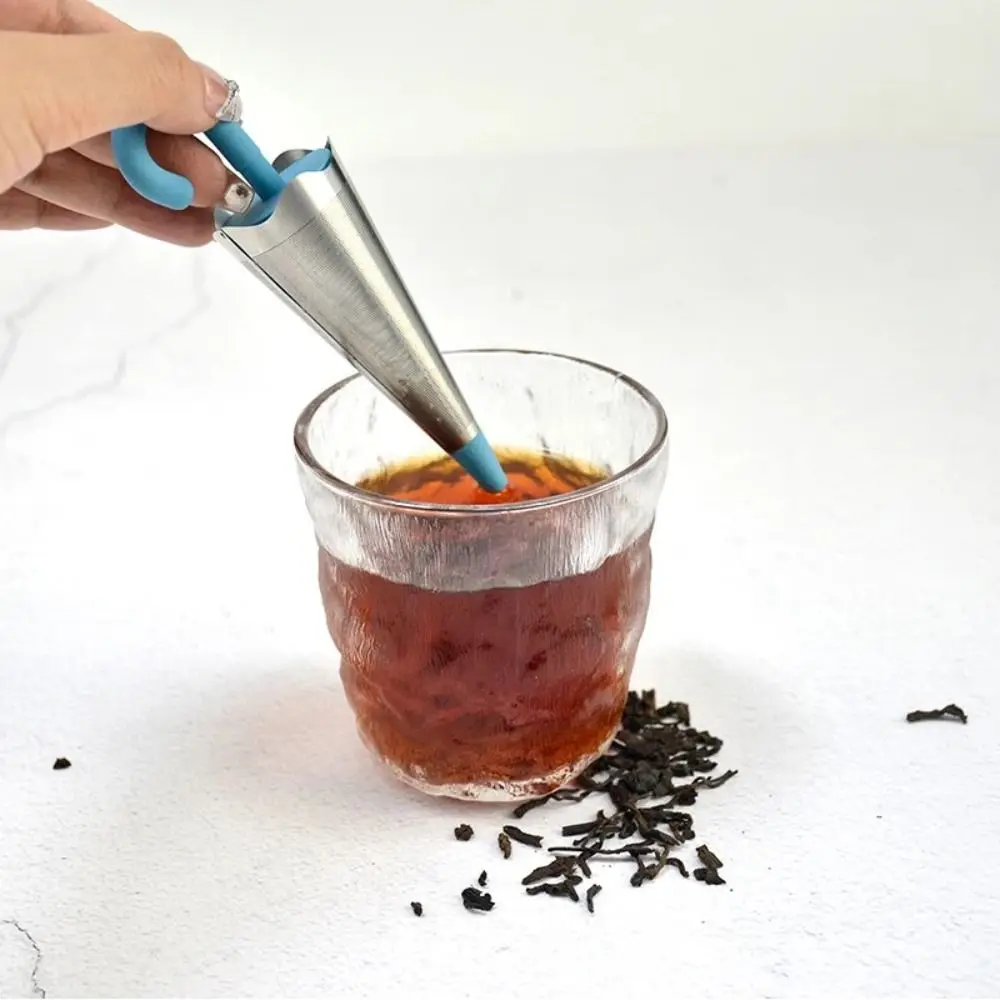 Stainless Steel Umbrella Shape Tea Infuser Tea Brewing Diffuser Reusable with Bracket Tea Sieve Fine Mesh Tea Strainer Spice