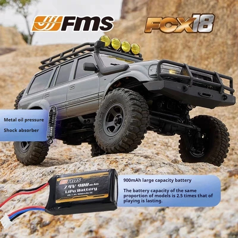 FMS nowy 1/18 FCX18 Toyota LC80 4WD wspinaczka pojazd zdalnie sterowany podwójna prędkość zewnętrzny pojazd terenowy model symulacyjny zabawka