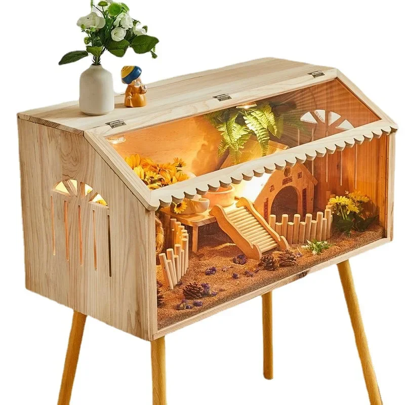 Solid wood rutin cn breeding box special cage home lutin chicken petn cage chicken nest landscaping Cole duck hamste