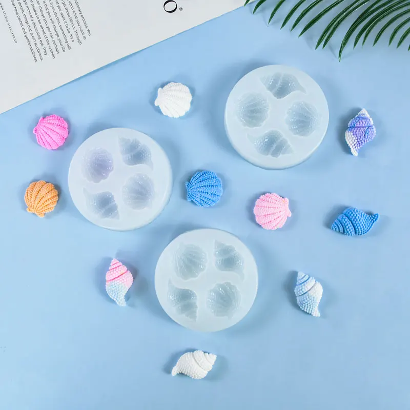 

1Pc Shell Conch Silicone Mold Ocean Series DIY Cake Decorating Mould Fondant Chocolate Mold Baking Tool Supplies