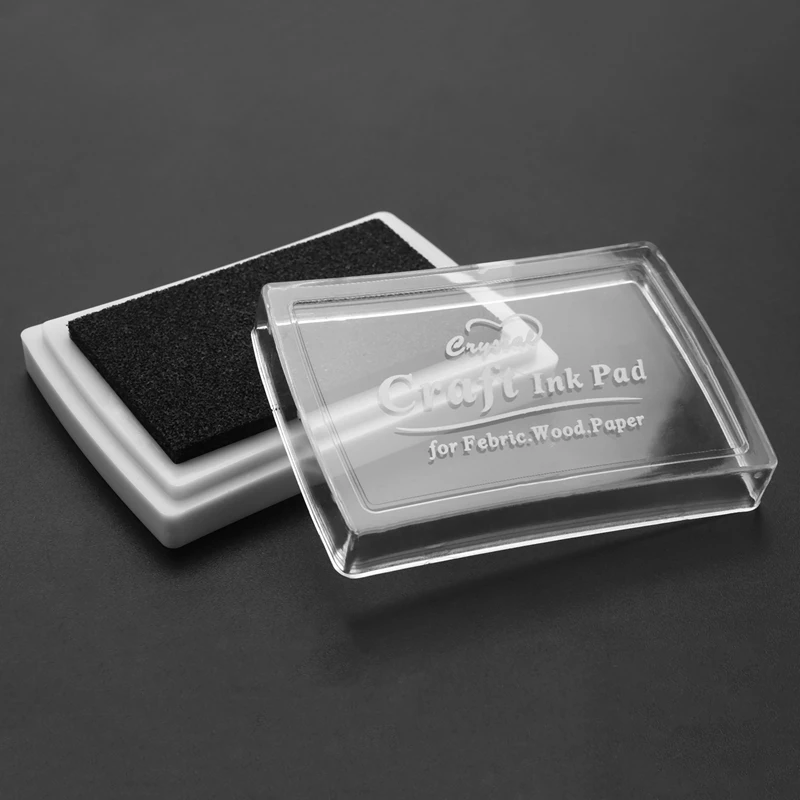 Чёрная чернильная Подушка Inkpad, резиновый штамп, отпечаток пальца, нетоксичный детский Сейф