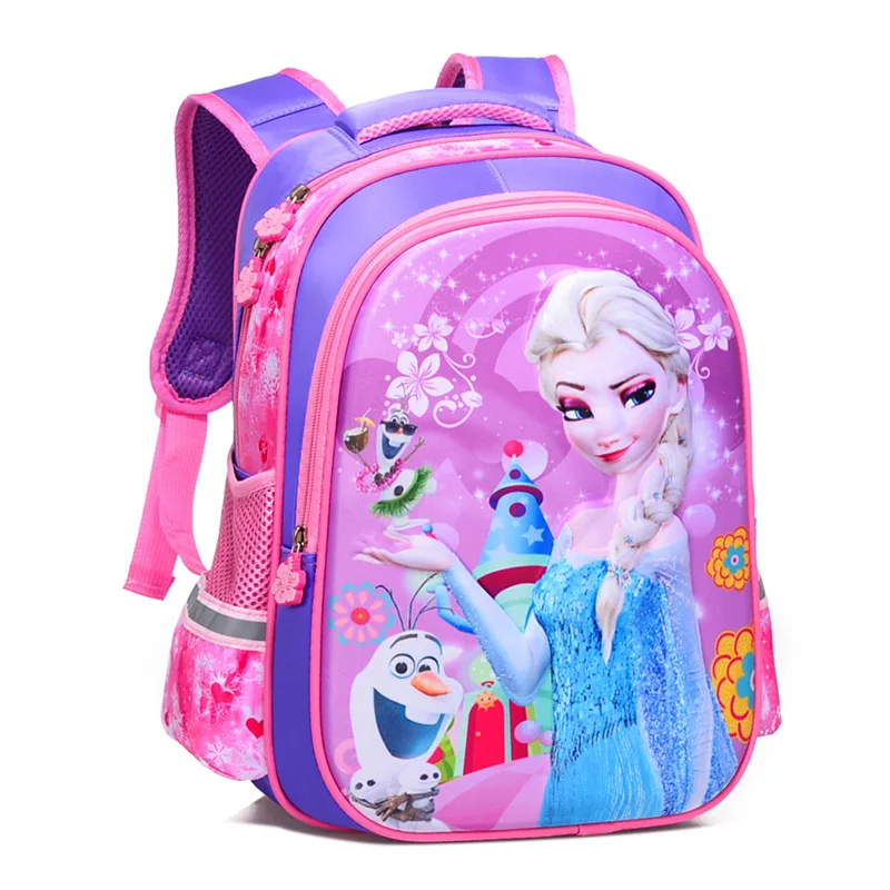 Disney dondurulmuş Elsa Anna karikatür okul çantaları kız sırt çantası çocuk ilkokul öğrencileri Schoolbag çocuklar kompozit çanta Mochila