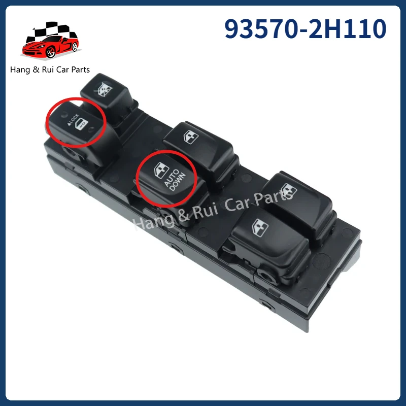 93570-2H110 935702H110 For Hyundai Elantra 2007-2010 Driver Side Electric Power Master Window Switch 93570-2H110