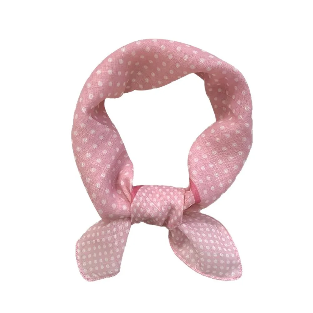 

Fashion Sunscreen Small Square Scarf Neckerchief Hair Band Headscarf Wraps Head Scarf Polka Dot Print Scarves Ladies