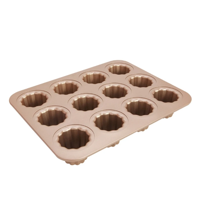 Canele Mold Cake Pan 12-Cavity Non-Stick Cannelel Pans Muffin Bakeware Safe Drop Shipping