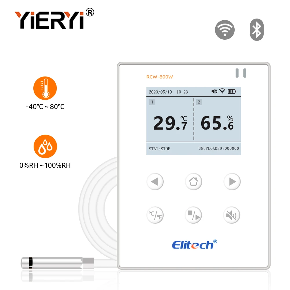 RCW-800W digital temperature&humidity Data Logger 2G/4G/WIFI connection 24h monitoring for vaccine storage cold storage breeding