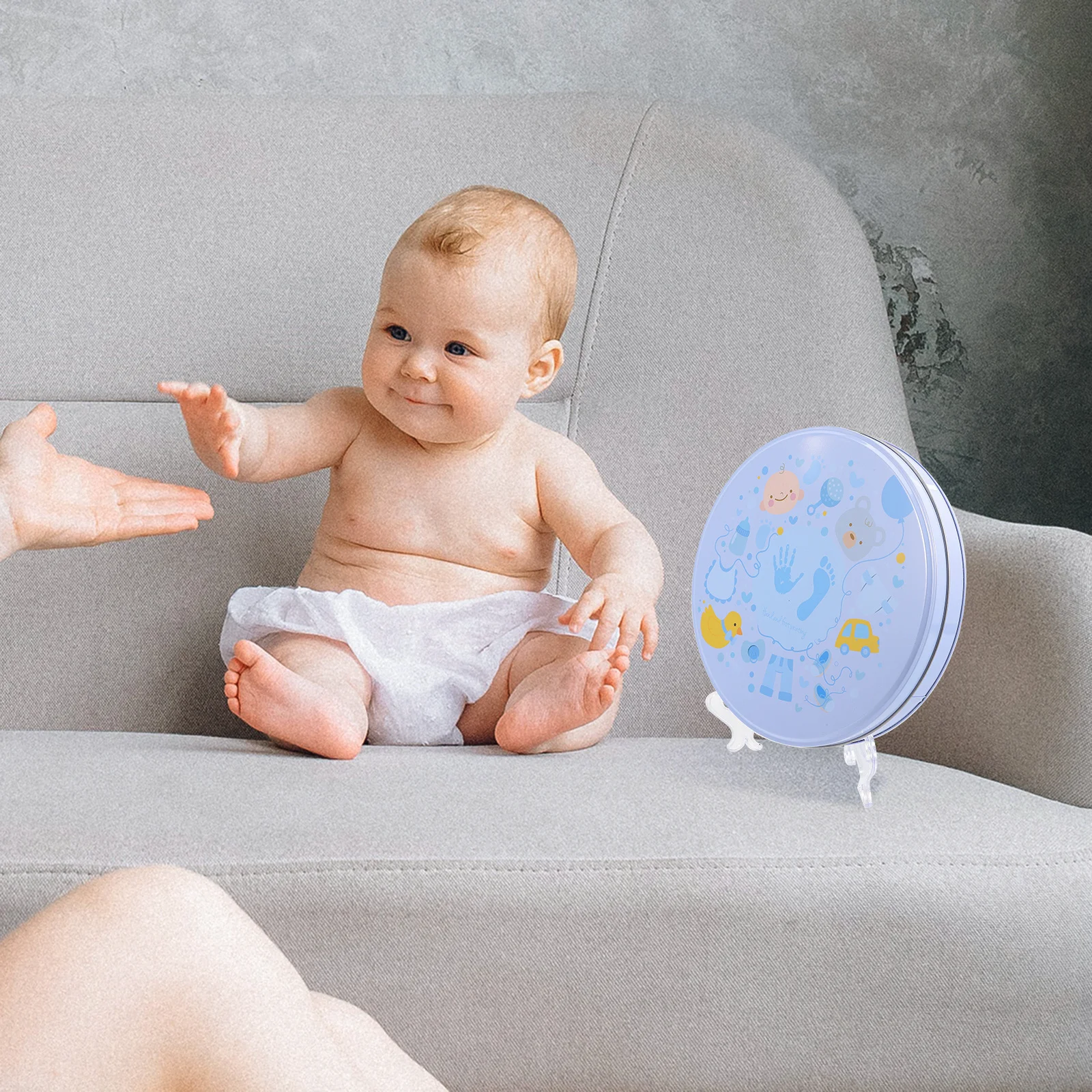 

1 Set Baby Footprint Keepsake Kit Lightweight Portable Newborn Footprint Ornament Mold Casting Kit For Kids Memory Gift Hand