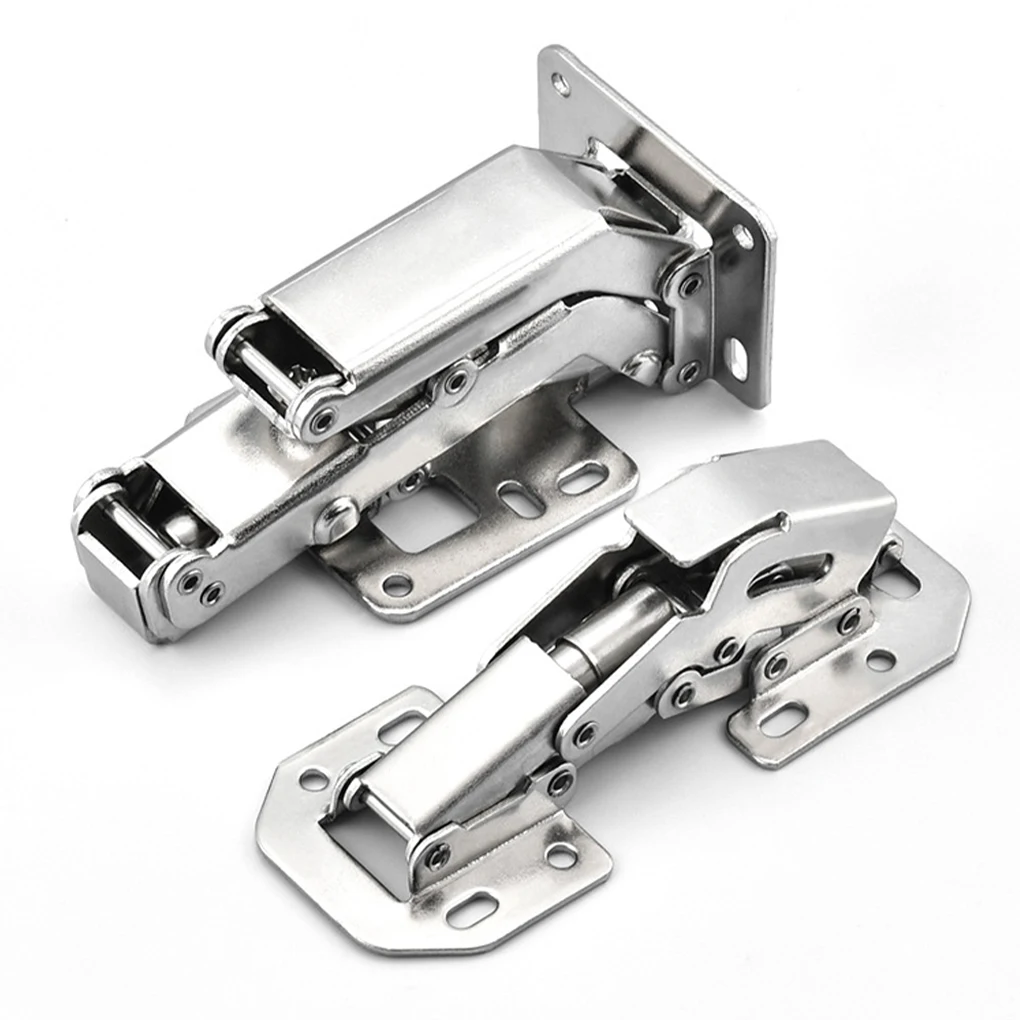 Cabinet Hinge Steel Hydraulic Door Hinge Free Punching Plated Closing Cupboard Buffer Non Perforated Hinge Damp 5 Inch