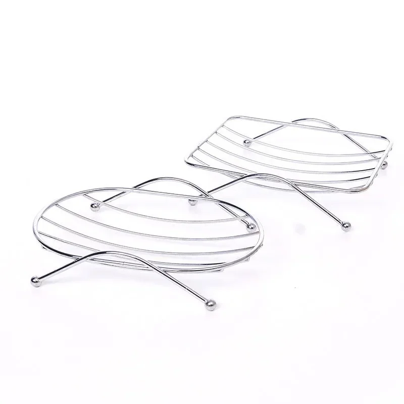 Stainless Steel Soap Dishes Rust-resistant Saver Basket For Bathroom Toilet Shower Soap Holder Case Brand Kitchen Accessories