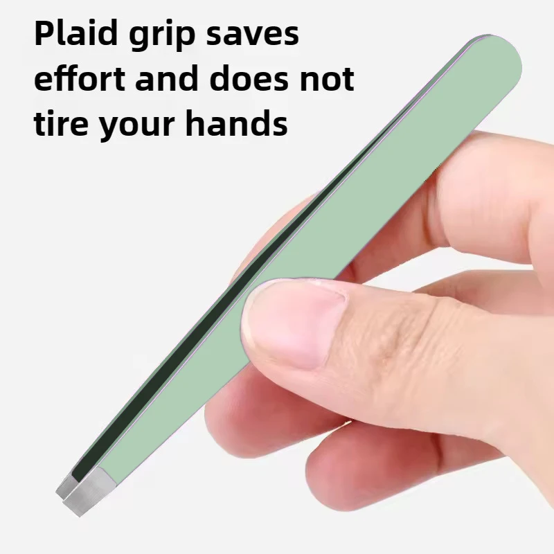 Set di pinzette colorate da 4 pezzi in acciaio inossidabile per sopracciglia e ciglia da donna e da uomo, fornito con custodia