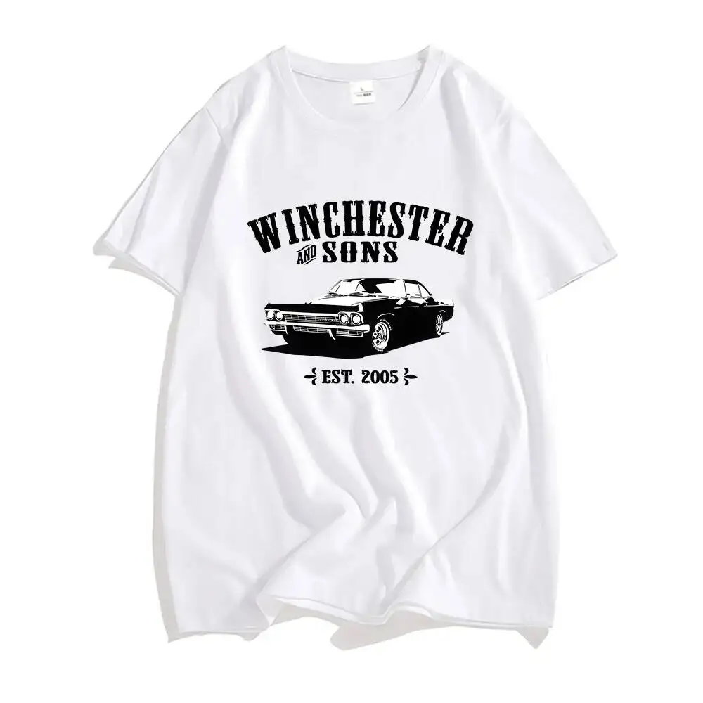 

Winchester And Songs Est 2005 T-Shirt Supernaturall TV Series Printing Tshirts Short Sleeve Summer Cotton Soft Tee-Shirt Unisex