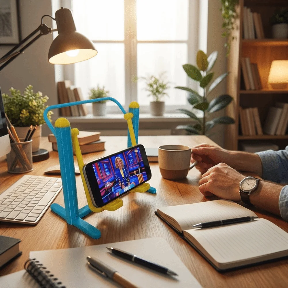 

Stable Design Phone Stand Creative Design Desktop Use Desktop Display Stand Multi-Functional Mobile Phone Holder Lazy People Use