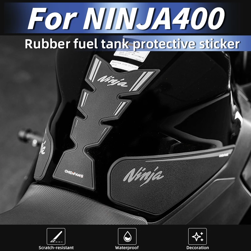 

Подходит для Kawasaki Ninja 400, улучшенный захват топливного бака, резиновые щитки в виде рыбьей кости, детали для модификации декора