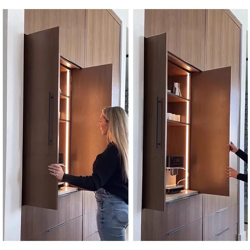 

Invisible Pocket Door Telescopic Inverted Cabinet Door Wardrobe Bookcase Folding Swing Door Push-pull Insert Door Hardware Guide