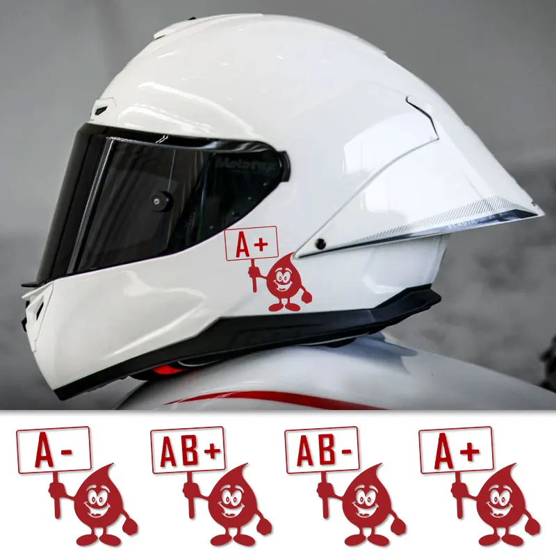 Universal Blood Type Decor Sticker Waterproof Vinyl Decal Fit Motorcycle Fairing Helmet Car Electric Scooter Panel view 2
