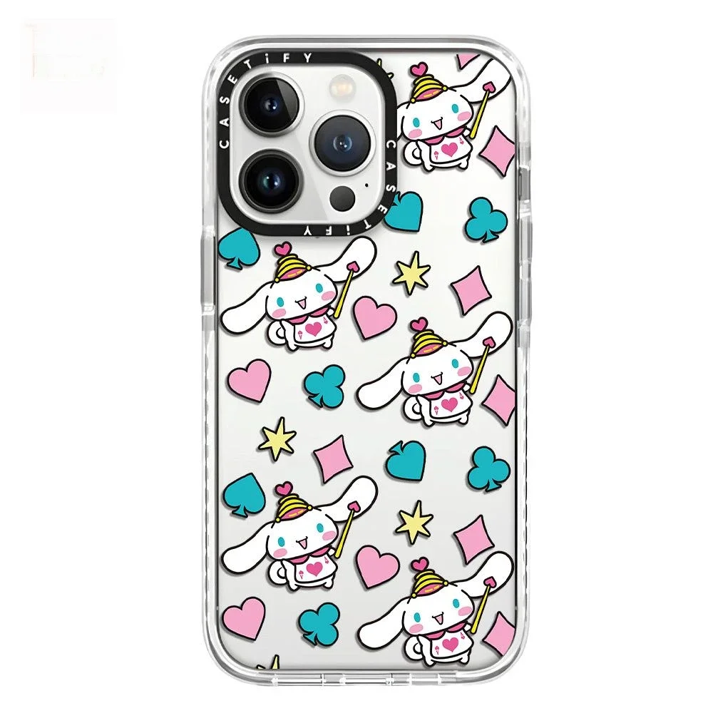 Anime Cute Cinnamoroll IPhone Case Kawaii Cartoon Sanrio Girly Heart Protective Soft Case for IPhone16pro Max15 14 13 12