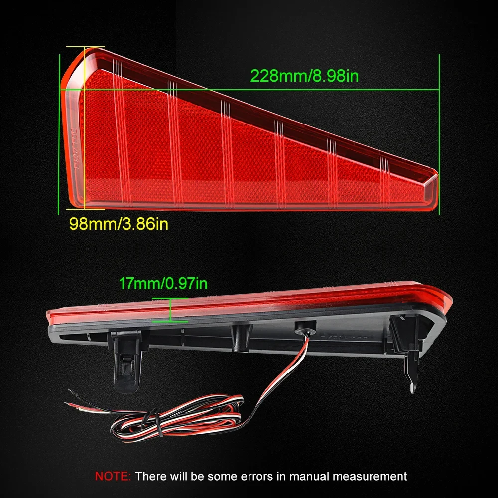 2 قطعة سيارة لتويوتا نوح فوكسي 80 سلسلة 2014 2015 2016 2017 2018 LED المصد الخلفي عاكس الفرامل ضوء مصباح الضباب الخلفي #2