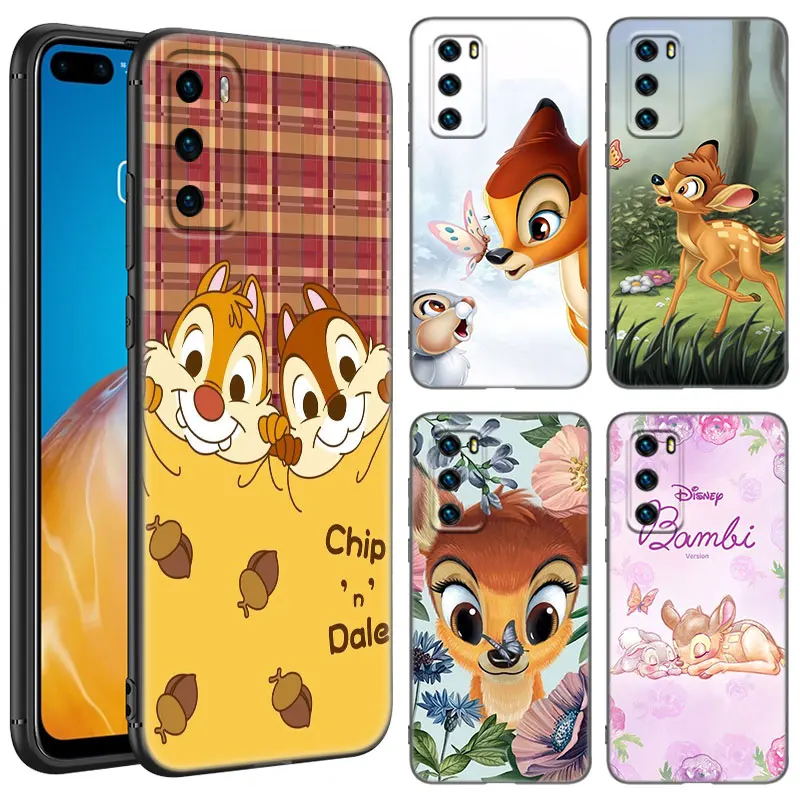 B-Bambi Deer Phone Case For Huawei Pura 70 Ultra P20 P30 P40 Lite P60 Art P50 Pro P50E P Smart 2018 2019 2020 2021