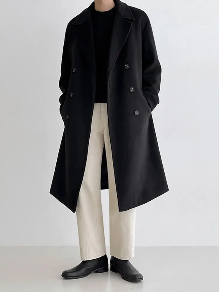 

Wool Blend Coat Men'S Clothing Mans Puffy Corduroy Hem Duffled Mink Lattice Fleeced Vintage Embellished Brushed Openwork Fashion