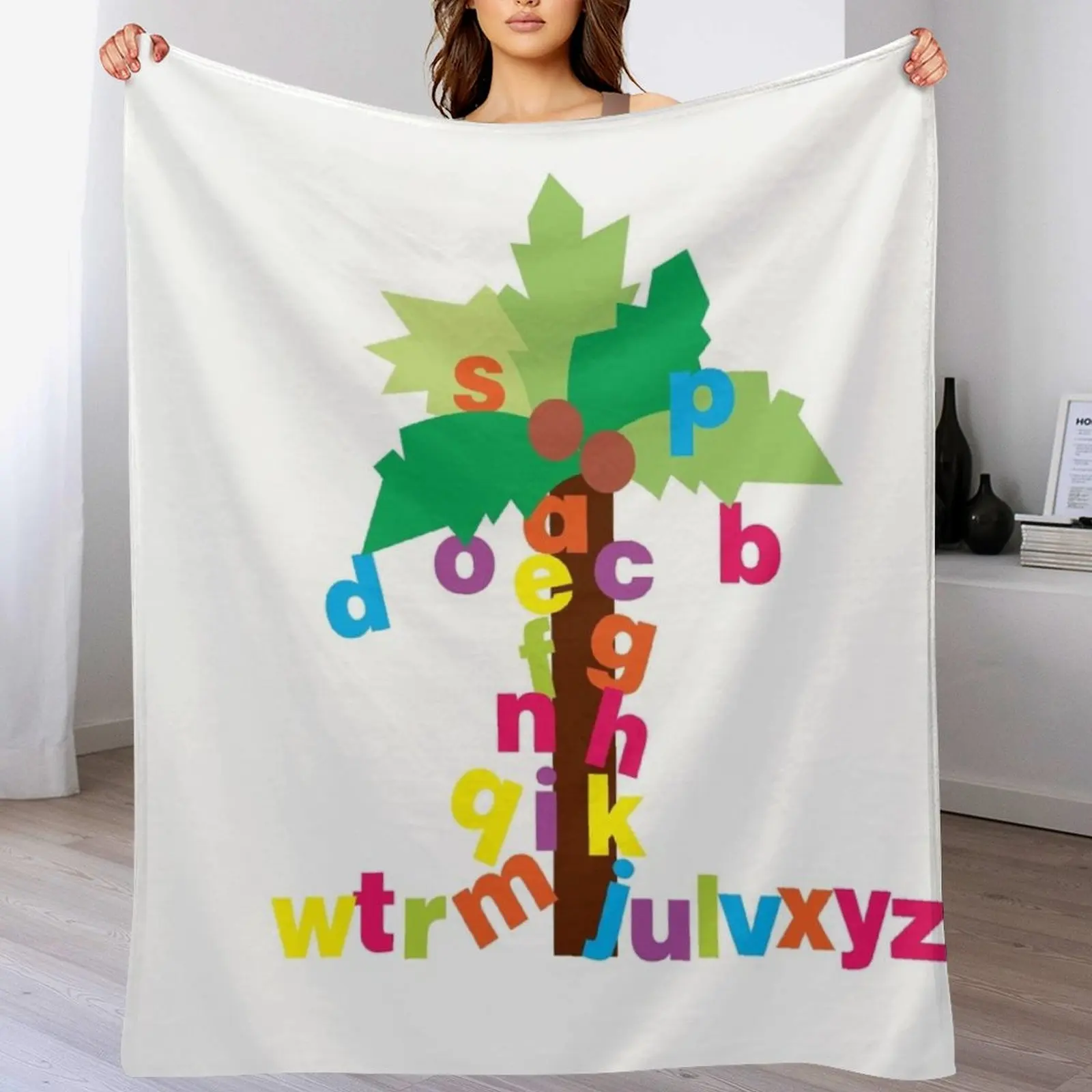 

Chicka Chicka Boom Boom. Throw Blanket Large Sofa Quilt Blankets